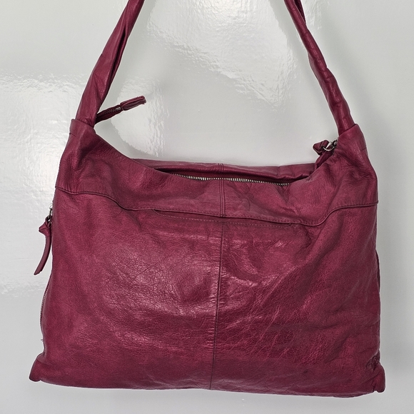 HOBO The Original Betty Leather Slouchy Tote Shoulder Bag in Bordeaux, EUC - Picture 3 of 13